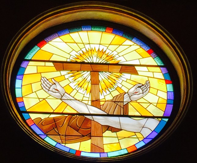 Stained Glass window at St. Francis of Assisi Catholic Church in Henderson, NV 